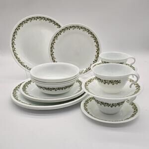 Corelle Spring Blossom/Crazy Daisy 20-Pc Dinnerware Set Made In USA 1970's #2